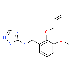 ChemSpider 2D Image | N-[2-(Allyloxy)-3-methoxybenzyl]-1H-1,2,4-triazol-5-amine | C13H16N4O2