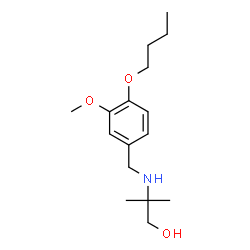 ChemSpider 2D Image | 2-[(4-Butoxy-3-methoxybenzyl)amino]-2-methyl-1-propanol | C16H27NO3