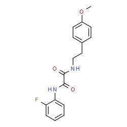 ChemSpider 2D Image | N-(2-Fluorophenyl)-N'-[2-(4-methoxyphenyl)ethyl]ethanediamide | C17H17FN2O3