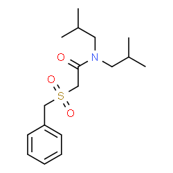 ChemSpider 2D Image | 2-(Benzylsulfonyl)-N,N-diisobutylacetamide | C17H27NO3S