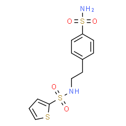 ChemSpider 2D Image | N-[2-(4-Sulfamoylphenyl)ethyl]-2-thiophenesulfonamide | C12H14N2O4S3