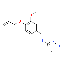 ChemSpider 2D Image | N-[4-(Allyloxy)-3-methoxybenzyl]-2H-tetrazol-5-amine | C12H15N5O2