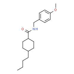 ChemSpider 2D Image | 4-Butyl-N-(4-methoxybenzyl)cyclohexanecarboxamide | C19H29NO2