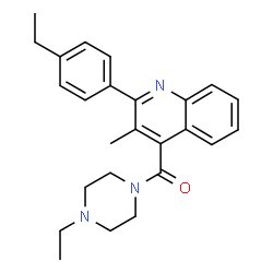 ChemSpider 2D Image | [2-(4-Ethylphenyl)-3-methyl-4-quinolinyl](4-ethyl-1-piperazinyl)methanone | C25H29N3O