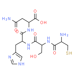 ChemSpider 2D Image | cys-ser-his-asn | C16H25N7O7S