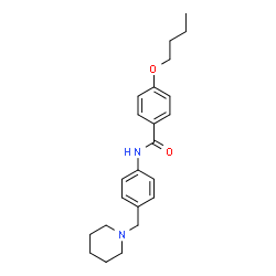 ChemSpider 2D Image | 4-Butoxy-N-[4-(1-piperidinylmethyl)phenyl]benzamide | C23H30N2O2