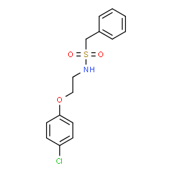 ChemSpider 2D Image | N-[2-(4-Chlorophenoxy)ethyl]-1-phenylmethanesulfonamide | C15H16ClNO3S