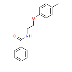 ChemSpider 2D Image | 4-Methyl-N-[2-(4-methylphenoxy)ethyl]benzamide | C17H19NO2