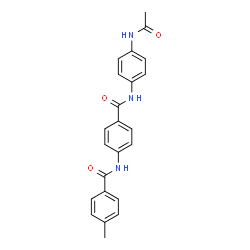 ChemSpider 2D Image | N-{4-[(4-Acetamidophenyl)carbamoyl]phenyl}-4-methylbenzamide | C23H21N3O3