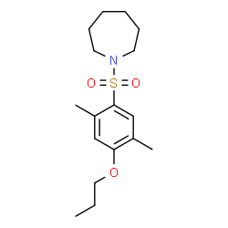ChemSpider 2D Image | 1-[(2,5-Dimethyl-4-propoxyphenyl)sulfonyl]azepane | C17H27NO3S