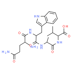 ChemSpider 2D Image | gln-trp-ala-val | C24H34N6O6