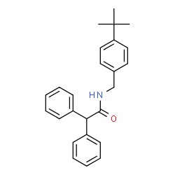 ChemSpider 2D Image | N-(4-tert-butylbenzyl)-2,2-diphenylacetamide | C25H27NO