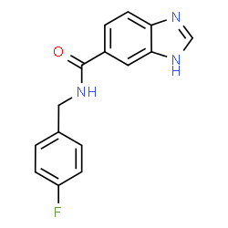 ChemSpider 2D Image | N-(4-Fluorobenzyl)-1H-benzimidazole-5-carboxamide | C15H12FN3O