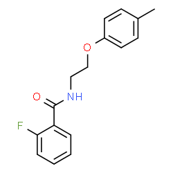 ChemSpider 2D Image | 2-Fluoro-N-[2-(4-methylphenoxy)ethyl]benzamide | C16H16FNO2