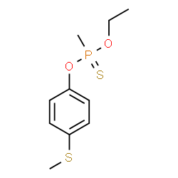 ChemSpider 2D Image | O-ETHYL O-(P-(METHYLTHIO)PHENYL) METHYLPHOSPHONOTHIOATE | C10H15O2PS2