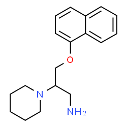 ChemSpider 2D Image | 3-(1-Naphthyloxy)-2-(1-piperidinyl)-1-propanamine | C18H24N2O