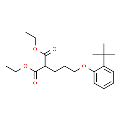 ChemSpider 2D Image | Diethyl {3-[2-(2-methyl-2-propanyl)phenoxy]propyl}malonate | C20H30O5