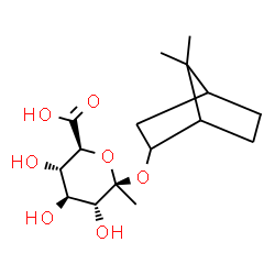 ChemSpider 2D Image | 7,7-Dimethylbicyclo[2.2.1]hept-2-yl 1-C-methyl-beta-D-glucopyranosiduronic acid | C16H26O7