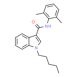 ChemSpider 2D Image | N-(2,6-Dimethylphenyl)-1-pentyl-1H-indole-3-carboxamide | C22H26N2O