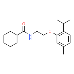 ChemSpider 2D Image | N-[2-(2-Isopropyl-5-methylphenoxy)ethyl]cyclohexanecarboxamide | C19H29NO2
