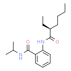 ChemSpider 2D Image | 2-{[(2S)-2-Ethylhexanoyl]amino}-N-isopropylbenzamide | C18H28N2O2