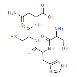 ChemSpider 2D Image | ser-his-cys-asn | C16H25N7O7S