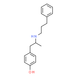 ChemSpider 2D Image | 4-{2-[(3-Phenylpropyl)amino]propyl}phenol | C18H23NO