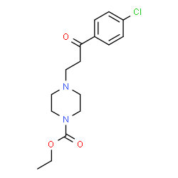 ChemSpider 2D Image | Ethyl 4-[3-(4-chlorophenyl)-3-oxopropyl]-1-piperazinecarboxylate | C16H21ClN2O3