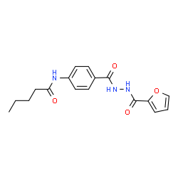 ChemSpider 2D Image | N-(4-{[2-(2-Furoyl)hydrazino]carbonyl}phenyl)pentanamide | C17H19N3O4