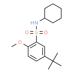 ChemSpider 2D Image | 5-tert-Butyl-N-cyclohexyl-2-methoxybenzenesulfonamide | C17H27NO3S