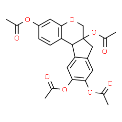 ChemSpider 2D Image | 7,11b-Dihydroindeno[2,1-c]chromene-3,6a,9,10(6H)-tetrayl tetraacetate | C24H22O9