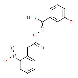 ChemSpider 2D Image | 3-Bromo-N'-[2-(2-nitrophenyl)acetoxy]benzenecarboximidamide | C15H12BrN3O4