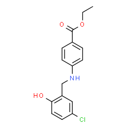 ChemSpider 2D Image | Ethyl 4-[(5-chloro-2-hydroxybenzyl)amino]benzoate | C16H16ClNO3