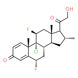 ChemSpider 2D Image | Halocortolone | C22H27ClF2O3