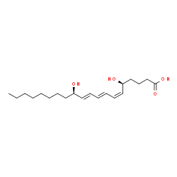 ChemSpider 2D Image | (5S,6Z,8E,10E,12R)-5,12-Dihydroxy-6,8,10-icosatrienoic acid | C20H34O4