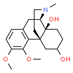 ChemSpider 2D Image | 3,4-Dimethoxy-17-methylmorphinan-6,14-diol | C19H27NO4