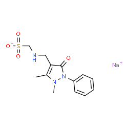 ChemSpider 2D Image | Sodium {[(1,5-dimethyl-3-oxo-2-phenyl-2,3-dihydro-1H-pyrazol-4-yl)methyl]amino}methanesulfonate | C13H16N3NaO4S