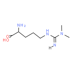 ChemSpider 2D Image | N~5~-(N,N-Dimethylcarbamimidoyl)-D-ornithine | C8H18N4O2
