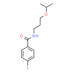 ChemSpider 2D Image | 4-Iodo-N-(3-isopropoxypropyl)benzamide | C13H18INO2