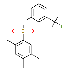 ChemSpider 2D Image | 2,4,5-Trimethyl-N-[3-(trifluoromethyl)phenyl]benzenesulfonamide | C16H16F3NO2S