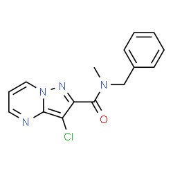 ChemSpider 2D Image | N-Benzyl-3-chloro-N-methylpyrazolo[1,5-a]pyrimidine-2-carboxamide | C15H13ClN4O
