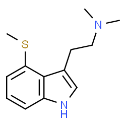 ChemSpider 2D Image | N,N-Dimethyl-2-[4-(methylsulfanyl)-1H-indol-3-yl]ethanamine | C13H18N2S