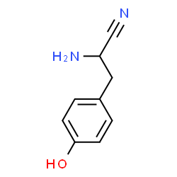 ChemSpider 2D Image | 2-Amino-3-(4-hydroxyphenyl)propanenitrile | C9H10N2O