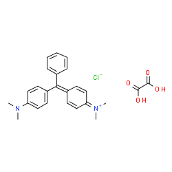 ChemSpider 2D Image | 4-{[4-(Dimethylamino)phenyl](phenyl)methylene}-N,N-dimethyl-2,5-cyclohexadien-1-iminium chloride - ethanedioic acid (1:1:1) | C25H27ClN2O4