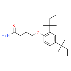 ChemSpider 2D Image | 4-[2,4-Bis(2-methyl-2-butanyl)phenoxy]butanamide | C20H33NO2