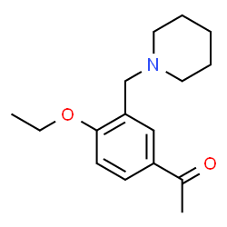 ChemSpider 2D Image | 1-[4-Ethoxy-3-(1-piperidinylmethyl)phenyl]ethanone | C16H23NO2