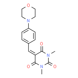 ChemSpider 2D Image | 1,3-Dimethyl-5-(4-morpholin-4-yl-benzylidene)-pyrimidine-2,4,6-trione | C17H19N3O4