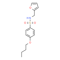 ChemSpider 2D Image | 4-Butoxy-N-(2-furylmethyl)benzenesulfonamide | C15H19NO4S