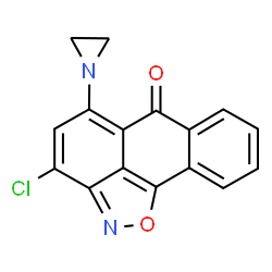 ChemSpider 2D Image | 5-(1-Aziridinyl)-3-chloro-6H-anthra[1,9-cd][1,2]oxazol-6-one | C16H9ClN2O2