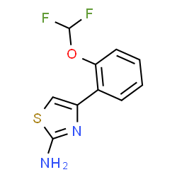 ChemSpider 2D Image | 4-(2-(Difluoromethoxy)phenyl)thiazol-2-amine | C10H8F2N2OS